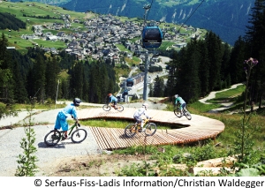 Abfahrt im Bikepark Serfaus-Fiss-Ladis
