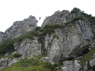 Kletterer im Kaisertal